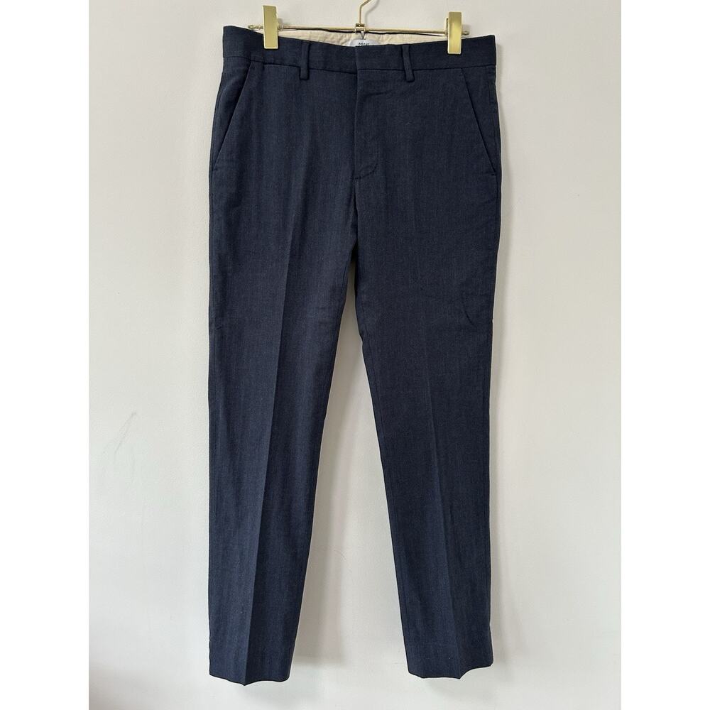 Spoke Men's Trousers W‎ 31 in Blue Cotton with Elastane Straight Chino Build A